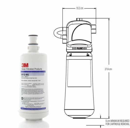 3M HF15-MS Replacement Water Filter, High Flow Series Water Filters & Fittings