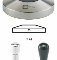 Concept-Art Coffee Tamper Base, 55mm Stainless, Flat Tampers