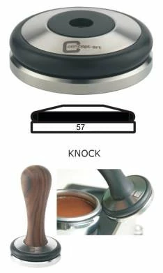 Barista Tools Concept-Art Coffee Tamper Base, 57mm Stainless, Knock Flat