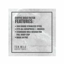 Barista Warehouse Ten Mile Stainless Steel AeroPress Filter